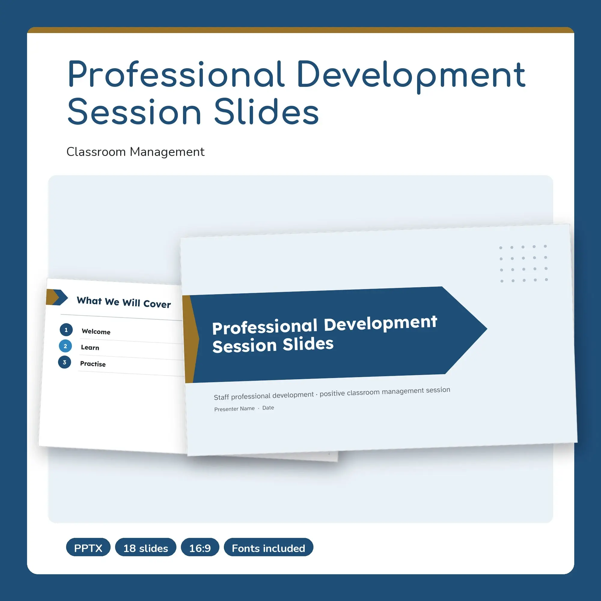 Professional Development Session Slides, Classroom Management (PPTX) preview