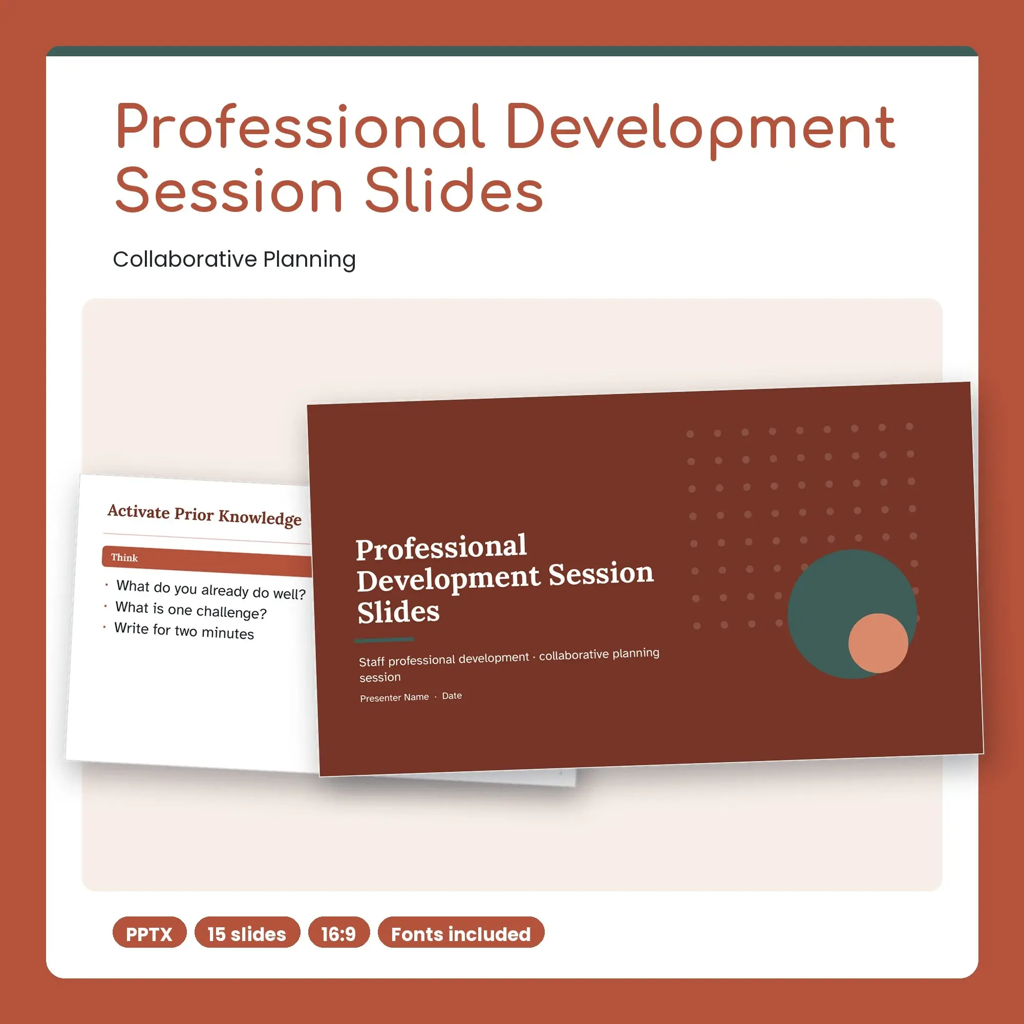 Professional Development Session Slides, Collaborative Planning (PPTX) preview