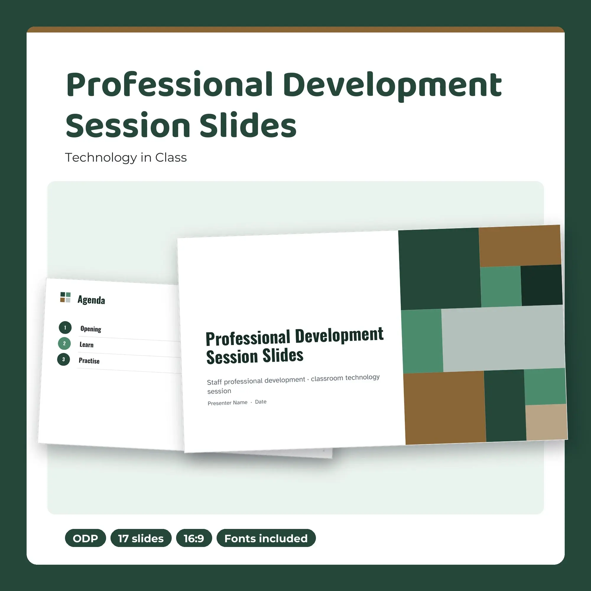 Professional Development Session Slides, Technology in Class (ODP) preview