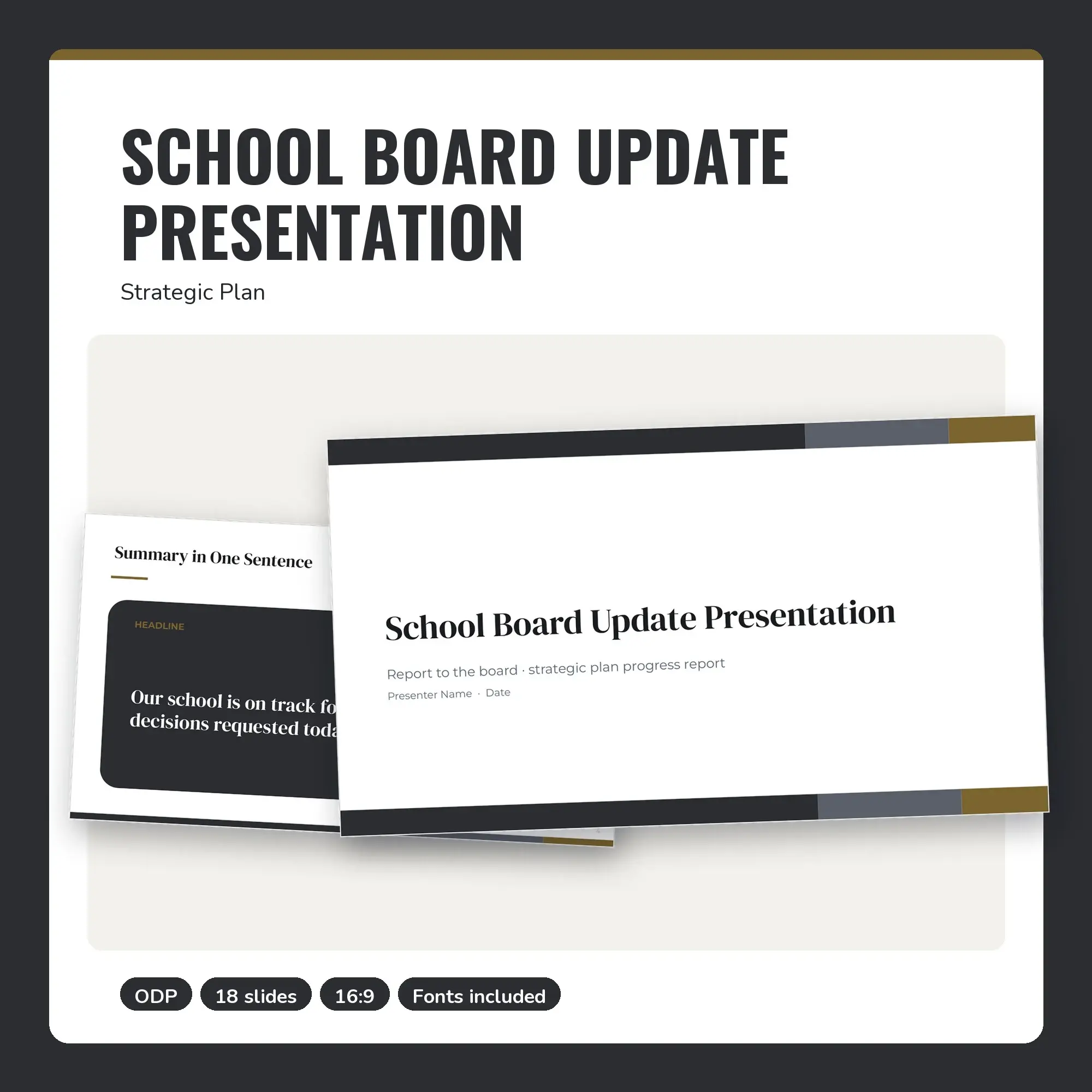 School Board Update Presentation, Strategic Plan (ODP) preview